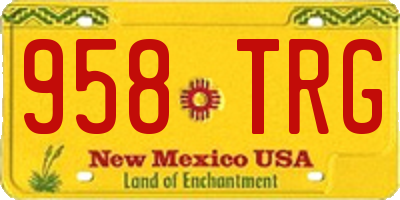 NM license plate 958TRG