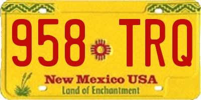 NM license plate 958TRQ