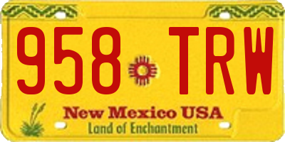 NM license plate 958TRW