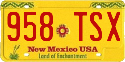 NM license plate 958TSX