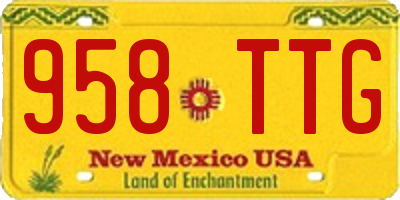 NM license plate 958TTG