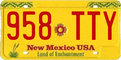 NM license plate 958TTY