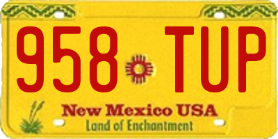 NM license plate 958TUP