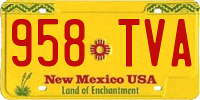 NM license plate 958TVA