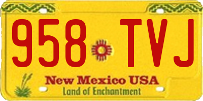 NM license plate 958TVJ