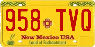 NM license plate 958TVQ