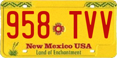 NM license plate 958TVV