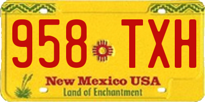 NM license plate 958TXH