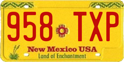 NM license plate 958TXP