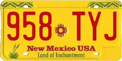 NM license plate 958TYJ