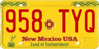 NM license plate 958TYQ