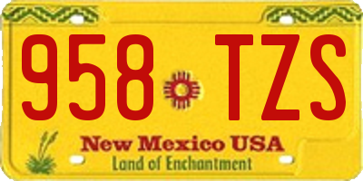 NM license plate 958TZS