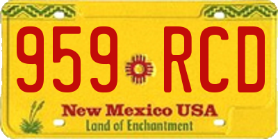 NM license plate 959RCD