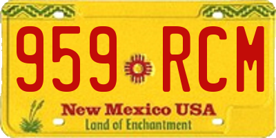 NM license plate 959RCM