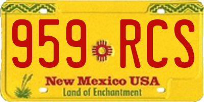 NM license plate 959RCS
