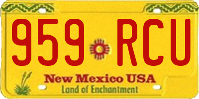 NM license plate 959RCU