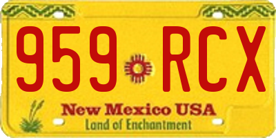 NM license plate 959RCX