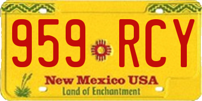 NM license plate 959RCY