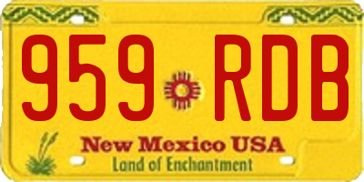 NM license plate 959RDB