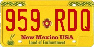 NM license plate 959RDQ
