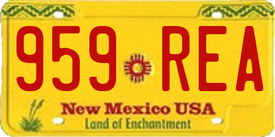 NM license plate 959REA