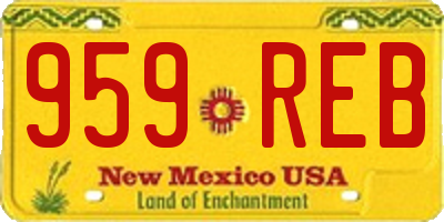 NM license plate 959REB