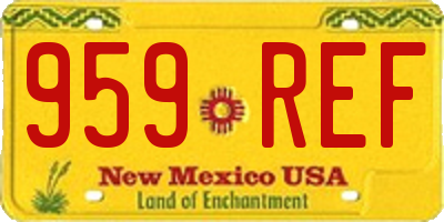 NM license plate 959REF