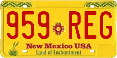 NM license plate 959REG