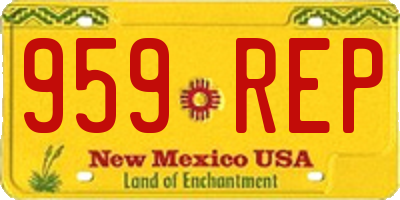NM license plate 959REP