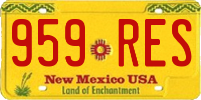 NM license plate 959RES