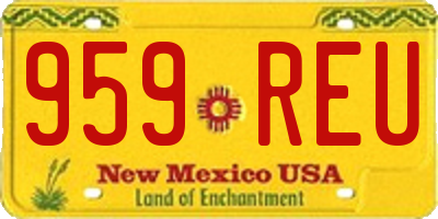 NM license plate 959REU