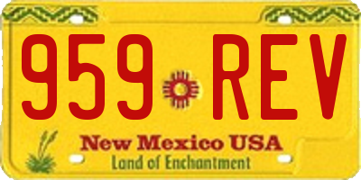 NM license plate 959REV