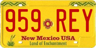 NM license plate 959REY