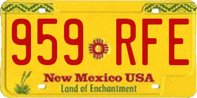 NM license plate 959RFE