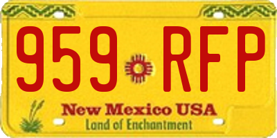 NM license plate 959RFP
