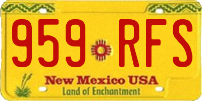 NM license plate 959RFS