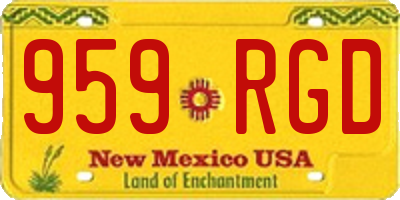 NM license plate 959RGD