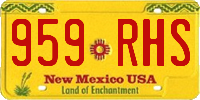 NM license plate 959RHS