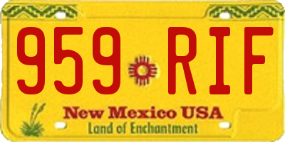 NM license plate 959RIF