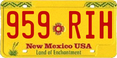 NM license plate 959RIH