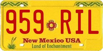 NM license plate 959RIL
