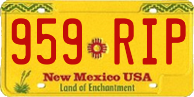 NM license plate 959RIP