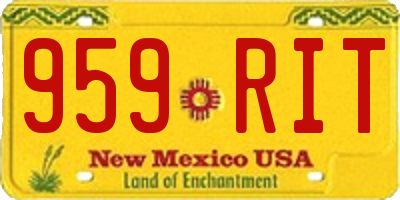 NM license plate 959RIT