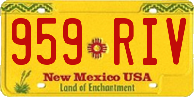 NM license plate 959RIV