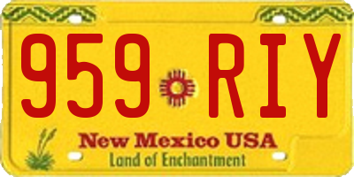 NM license plate 959RIY
