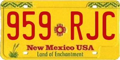 NM license plate 959RJC