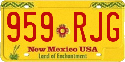 NM license plate 959RJG