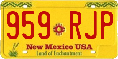 NM license plate 959RJP