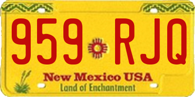 NM license plate 959RJQ