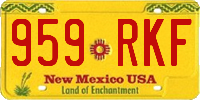 NM license plate 959RKF